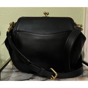 Coach Kisslock Frame Saddle Bag!